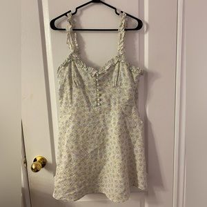ZARA cottagecore sleeveless floral mini dress large